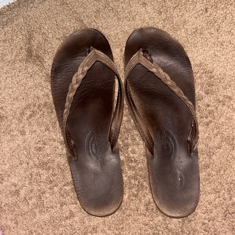 Woman’s Rainbow flip flops size 8